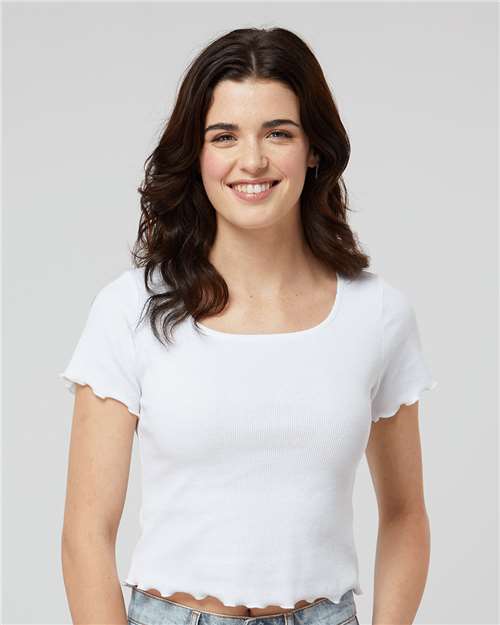White Women&#39;s Baby Rib T-Shirt - BW2403