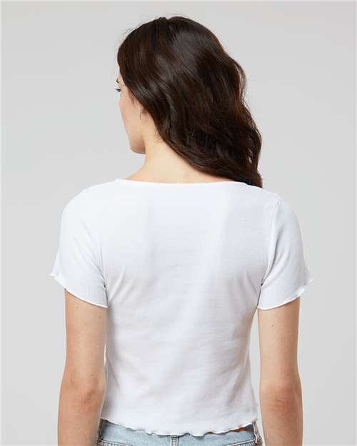 White Women&#39;s Baby Rib T-Shirt - BW2403