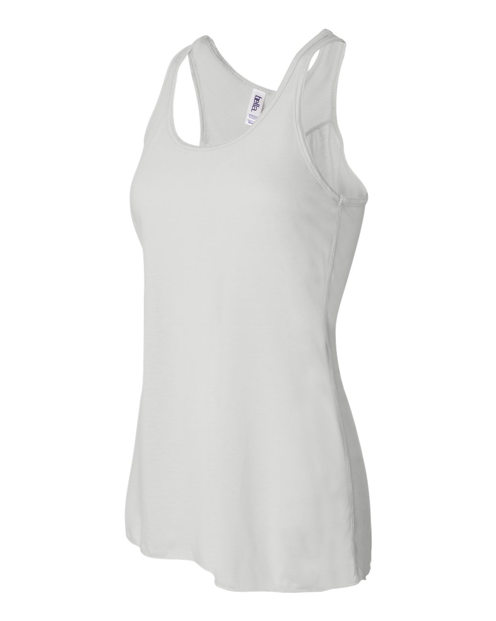 White Women's Flowy Racerback Tank - 8800