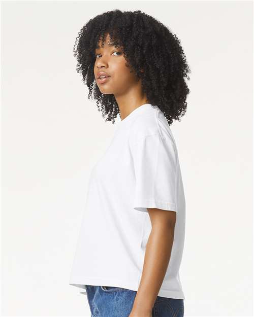 White Women&#39;s Heavyweight Boxy T-Shirt - 3023CL