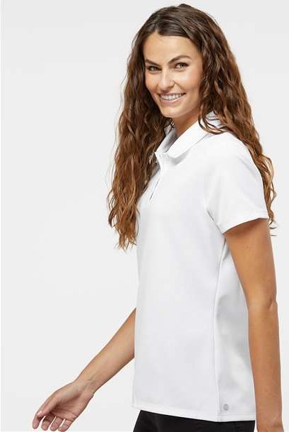 White Women's Micro Pique Polo - A581
