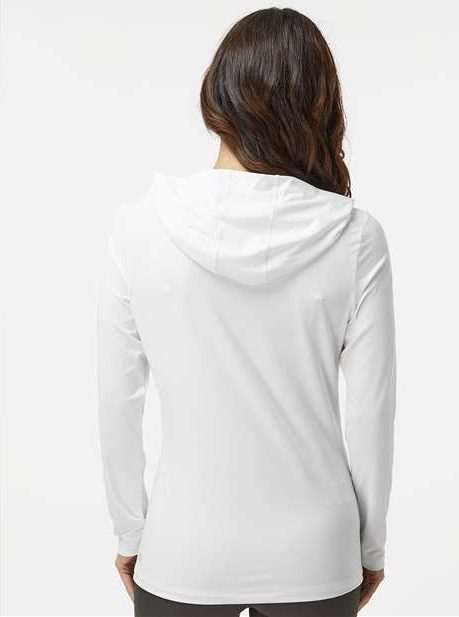 White Women&#39;s Performance Hooded Pullover - A1003