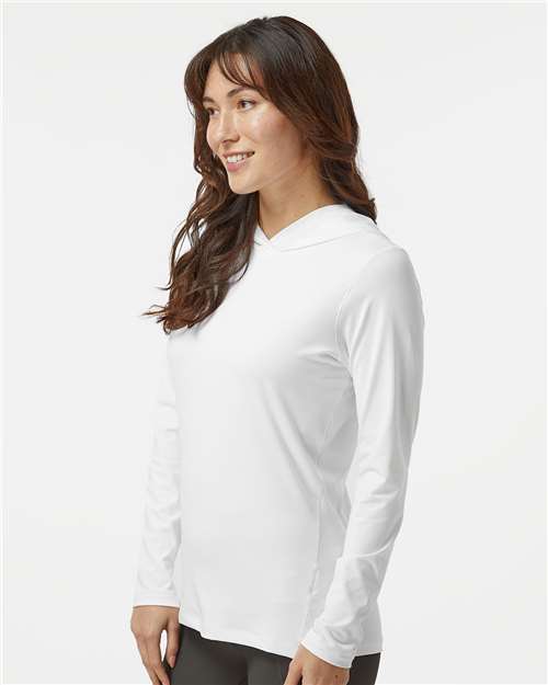 White Women&#39;s Performance Hooded Pullover - A1003