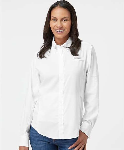 White Women&#39;s PFG Tamiami™ II Long Sleeve Shirt - 127570