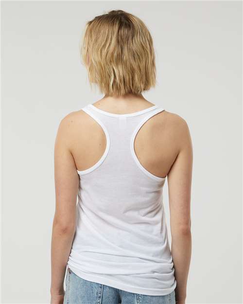 White Women&#39;s Poly-Rich Racerback Tank Top - 190