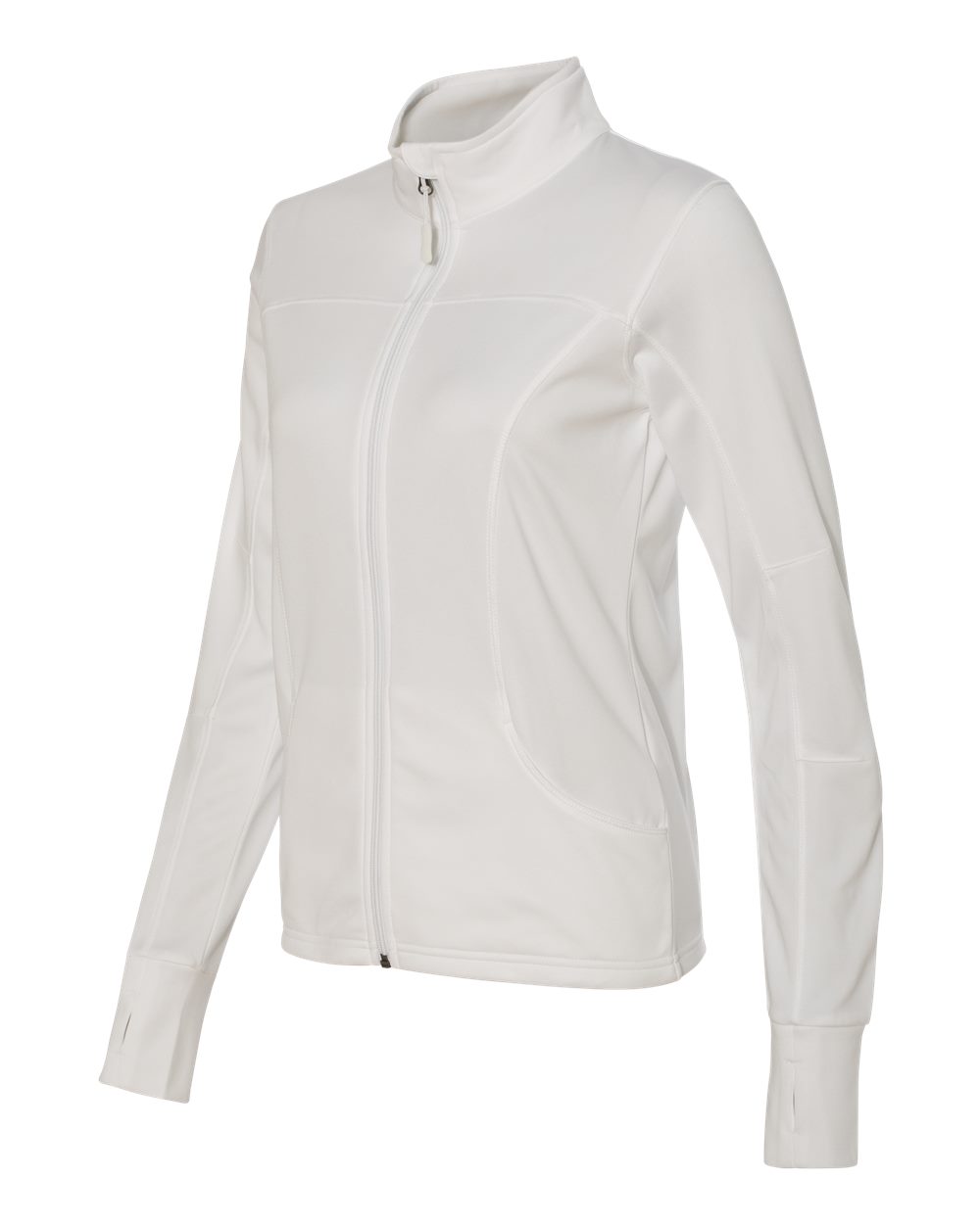 White Women's Poly-Tech Full-Zip Track Jacket - EXP60PAZ