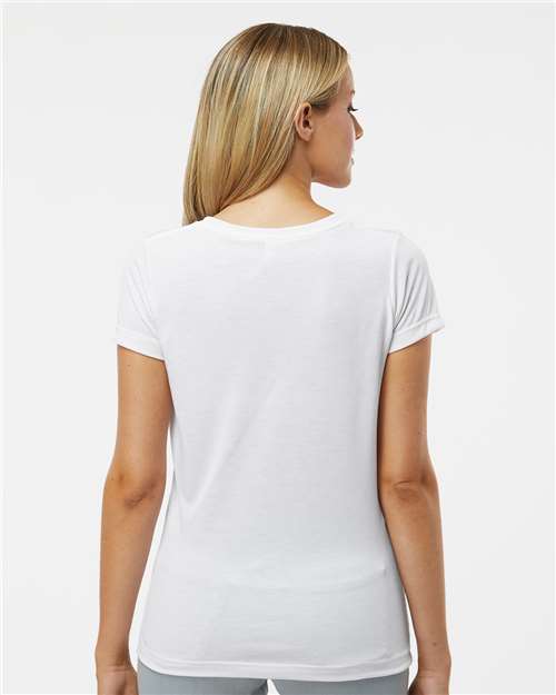 White Women&#39;s Polyester Sublimation Tee - 1510