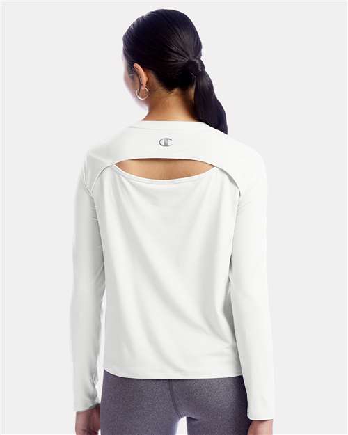 White Women&#39;s Sport Soft Touch Long Sleeve T-Shirt - CHP140