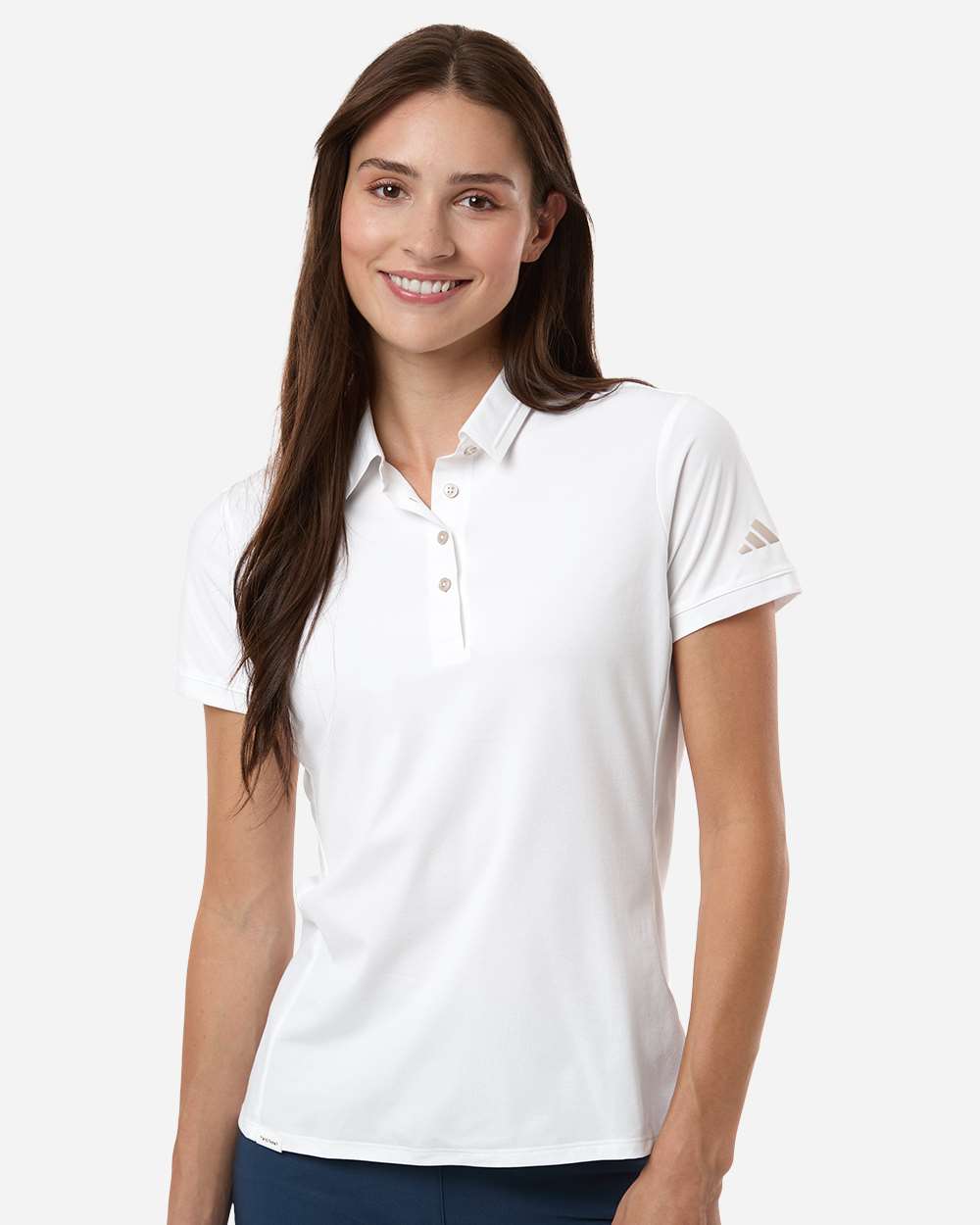 White Women's Ultimate365 Tour Twistknit Polo - A1016 plain