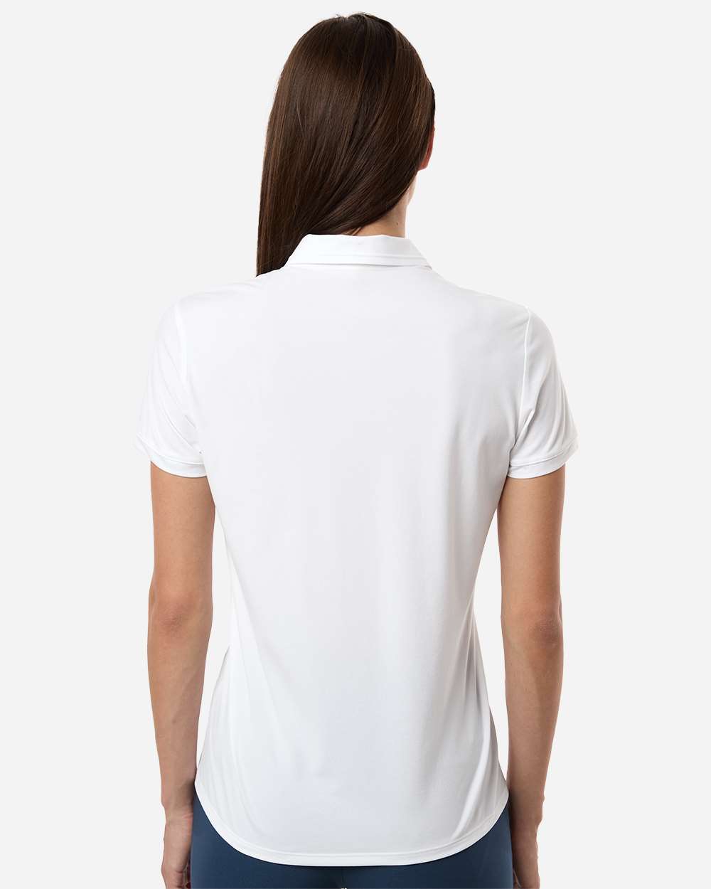 White Women's Ultimate365 Tour Twistknit Polo - A1016 plain