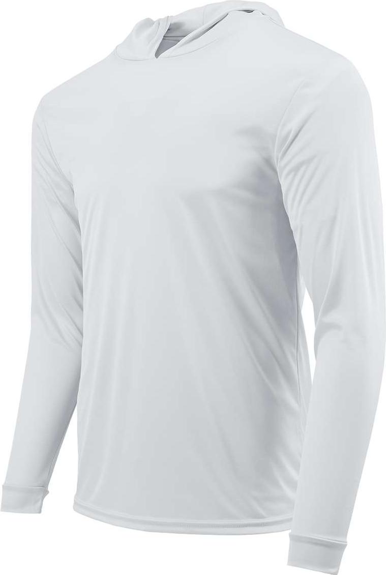 White Youth Bahama Performance Hooded Long Sleeve T-Shirt - 221Y