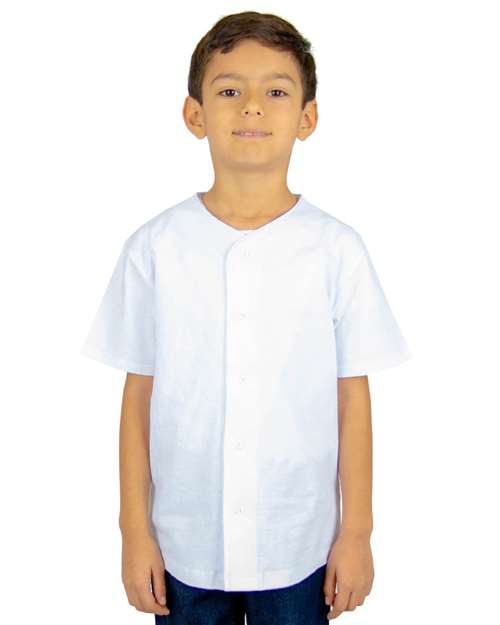 White Youth Baseball Jersey - SHBBJY