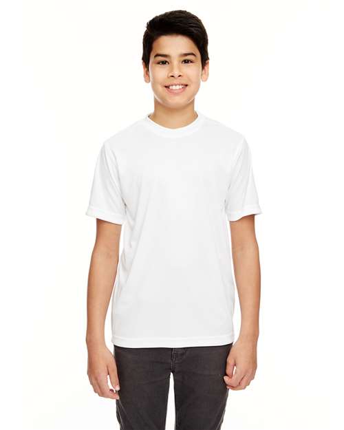 White Youth Cool &amp; Dry Basic Performance T-Shirt - 8620Y