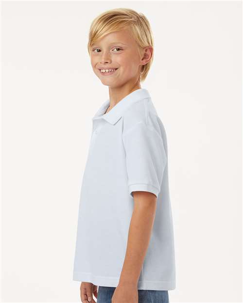 White Youth Pique Polo - 62800Y