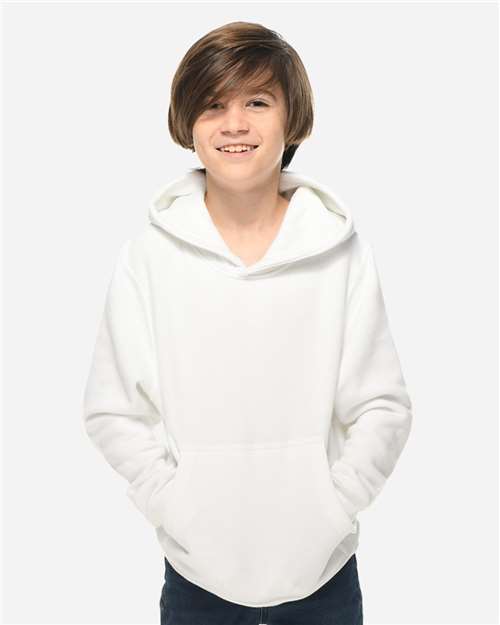 White Youth Premium Pullover Hooded Sweatshirt - LS1401Y