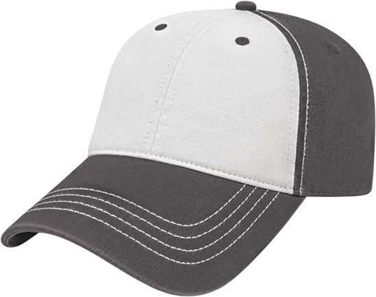 Cap America i1002 Relaxed Golf Cap - White Dark Gray