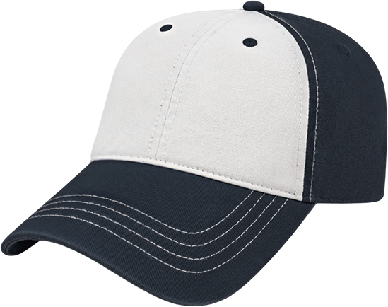 Cap America i1002 Relaxed Golf Cap - White Navy