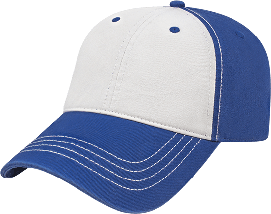 Cap America i1002 Relaxed Golf Cap - White Royal