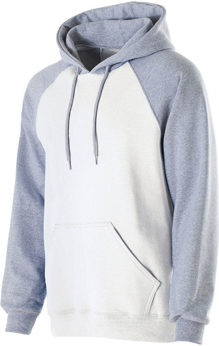 WHITE/ATHLETIC HEATHER BANNER HOODIE
