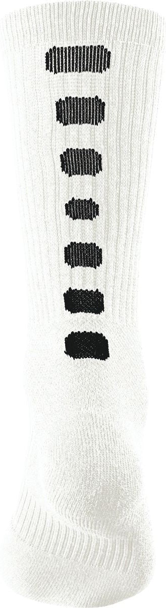 WHITE/BLACK COLOR BLOCK CREW SOCK