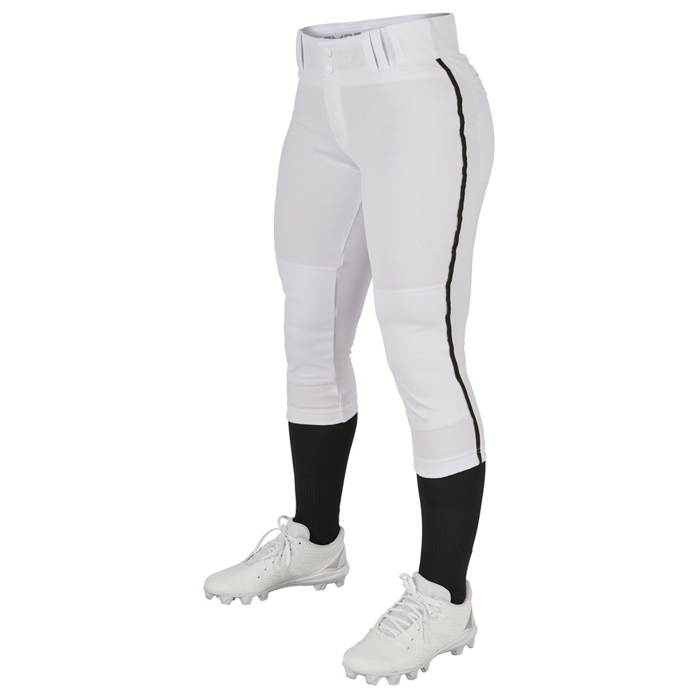 WHITE,BLACK PIPE Tournament Women's Traditional Low Rise Pant W/Braid