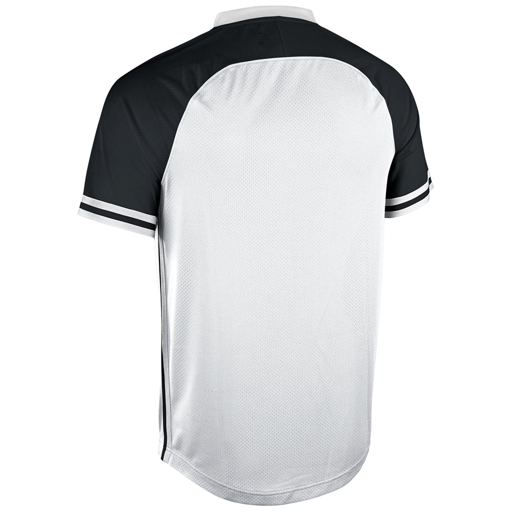 WHITE,BLACK,BLACK Show V-Neck Jersey