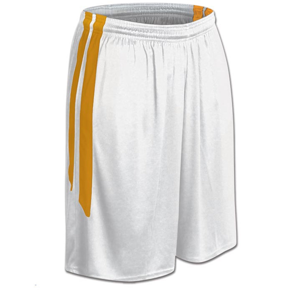 WHITE,GOLD Muscle Basketball Short