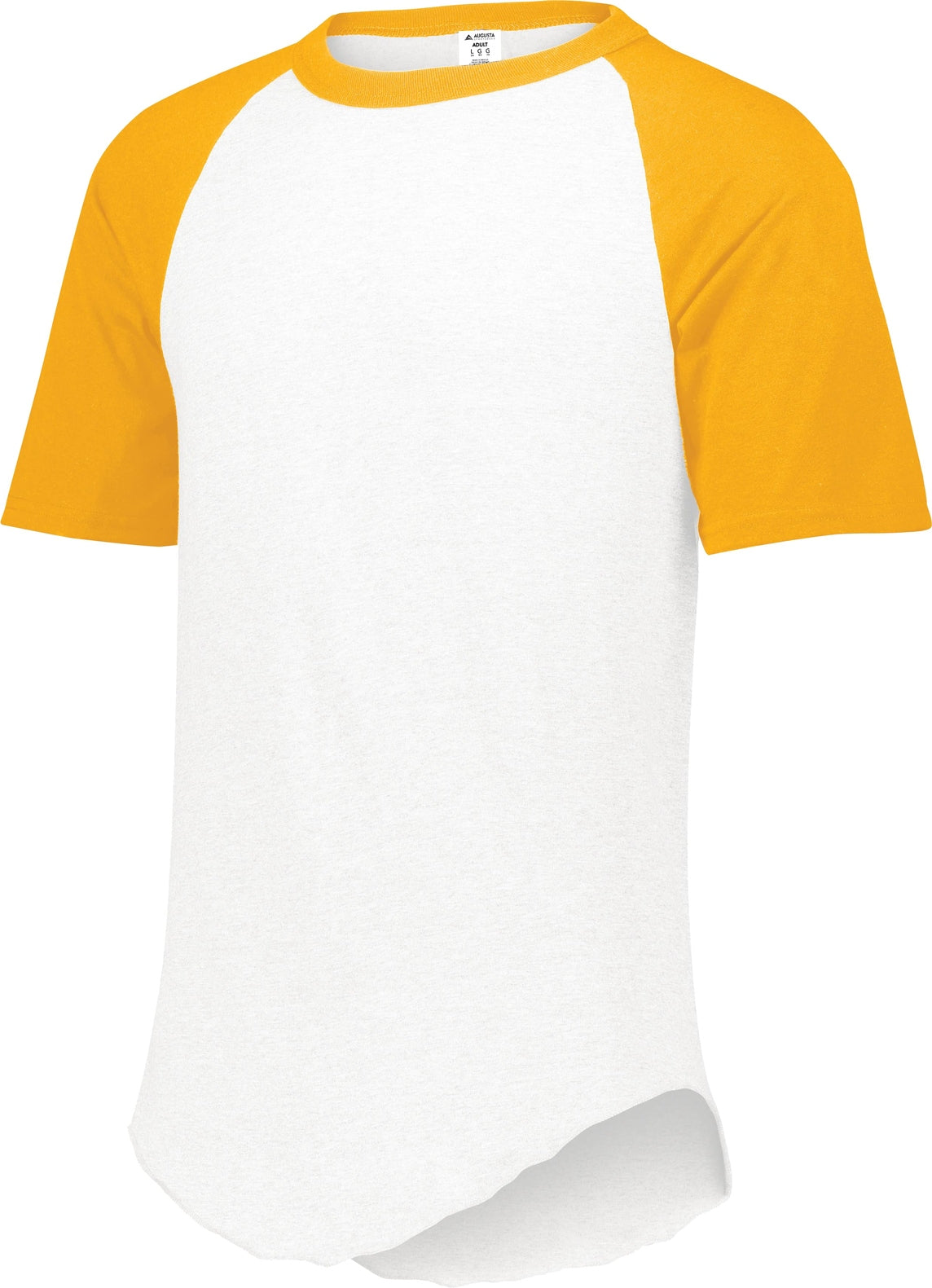WHITE/GOLD SHORT SLEEVE BASEBALL JERSEY