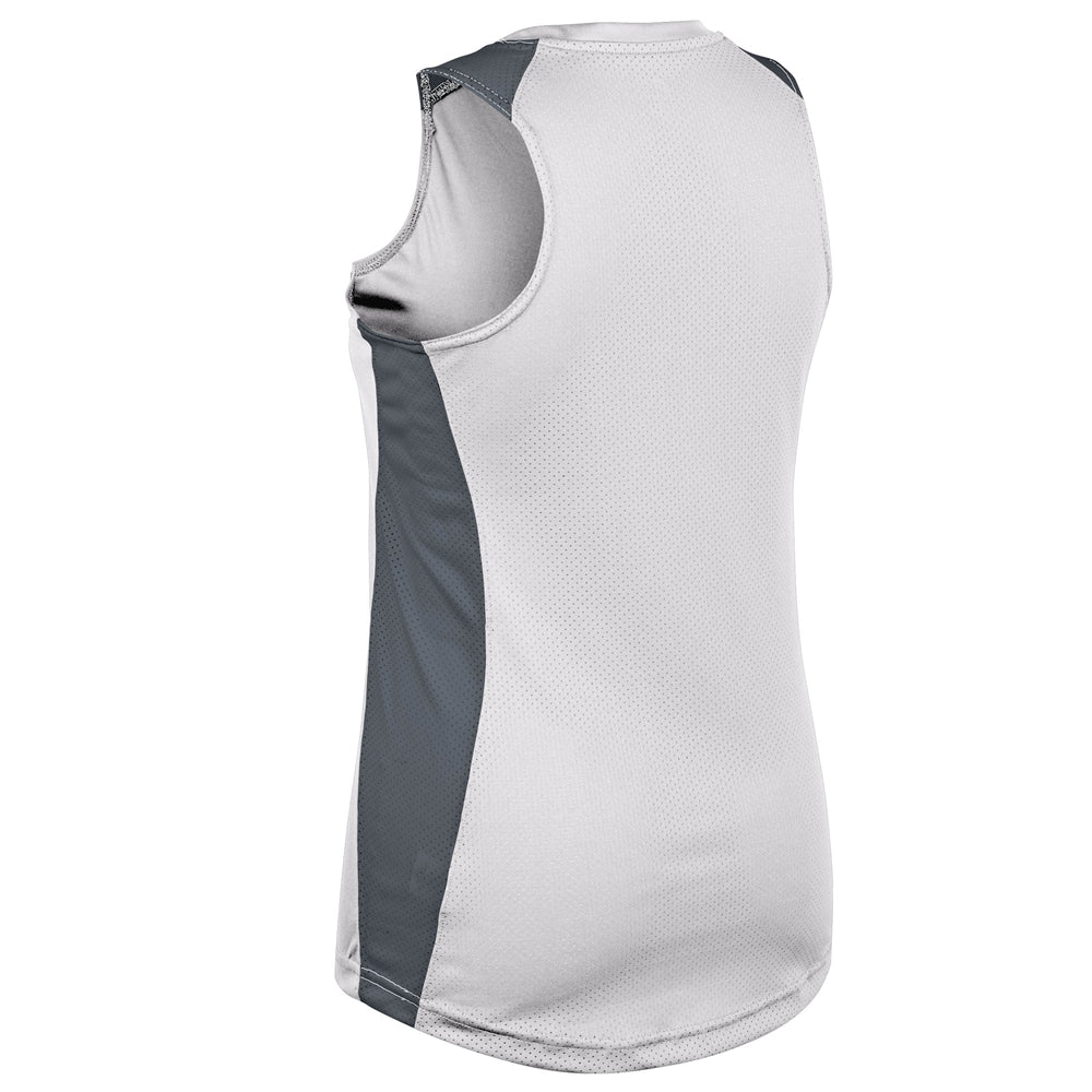 WHITE,GRAPHITE Infinite V-Neck Racerback Jersey