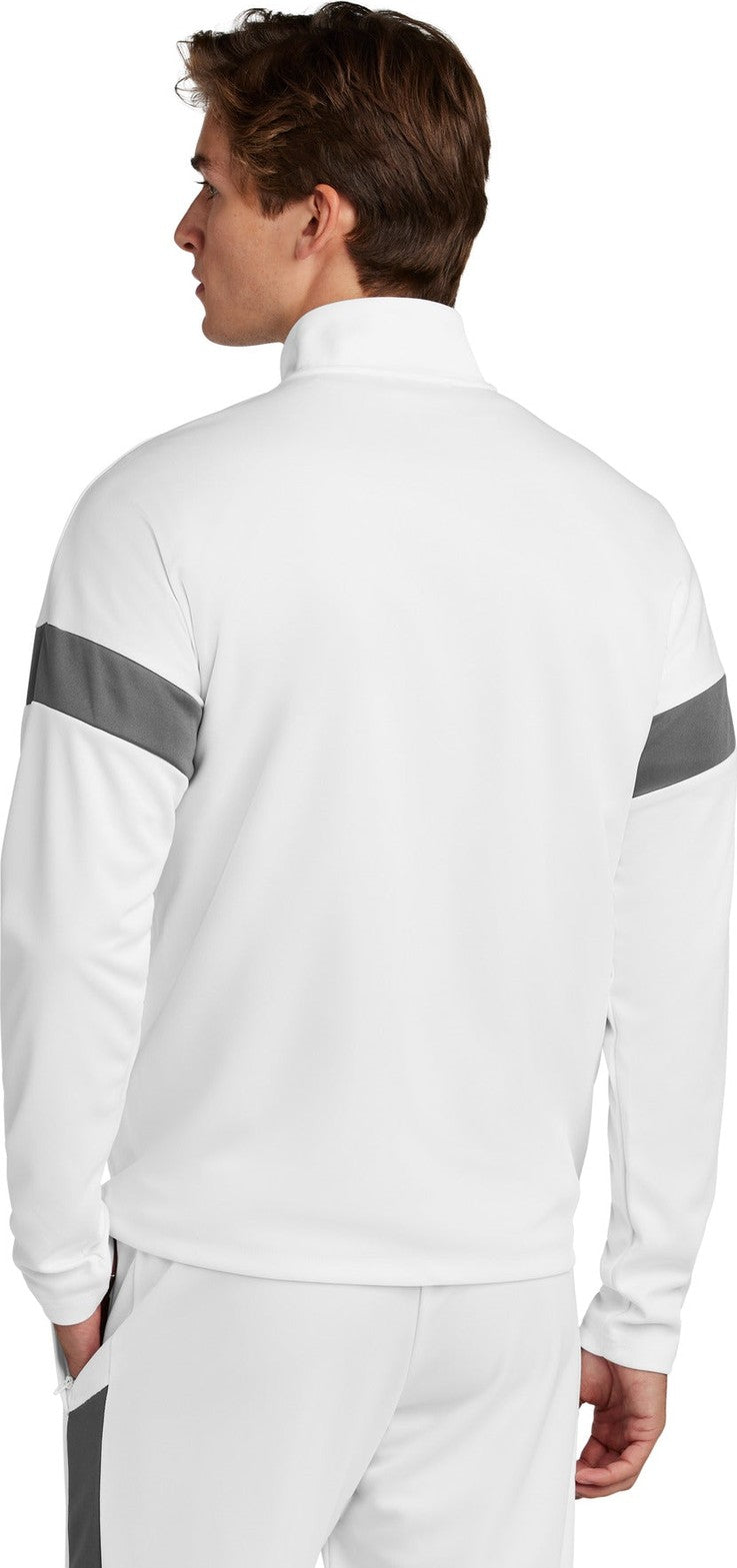 White/IrGy Sport-Tek Travel Full-Zip Jacket ST800