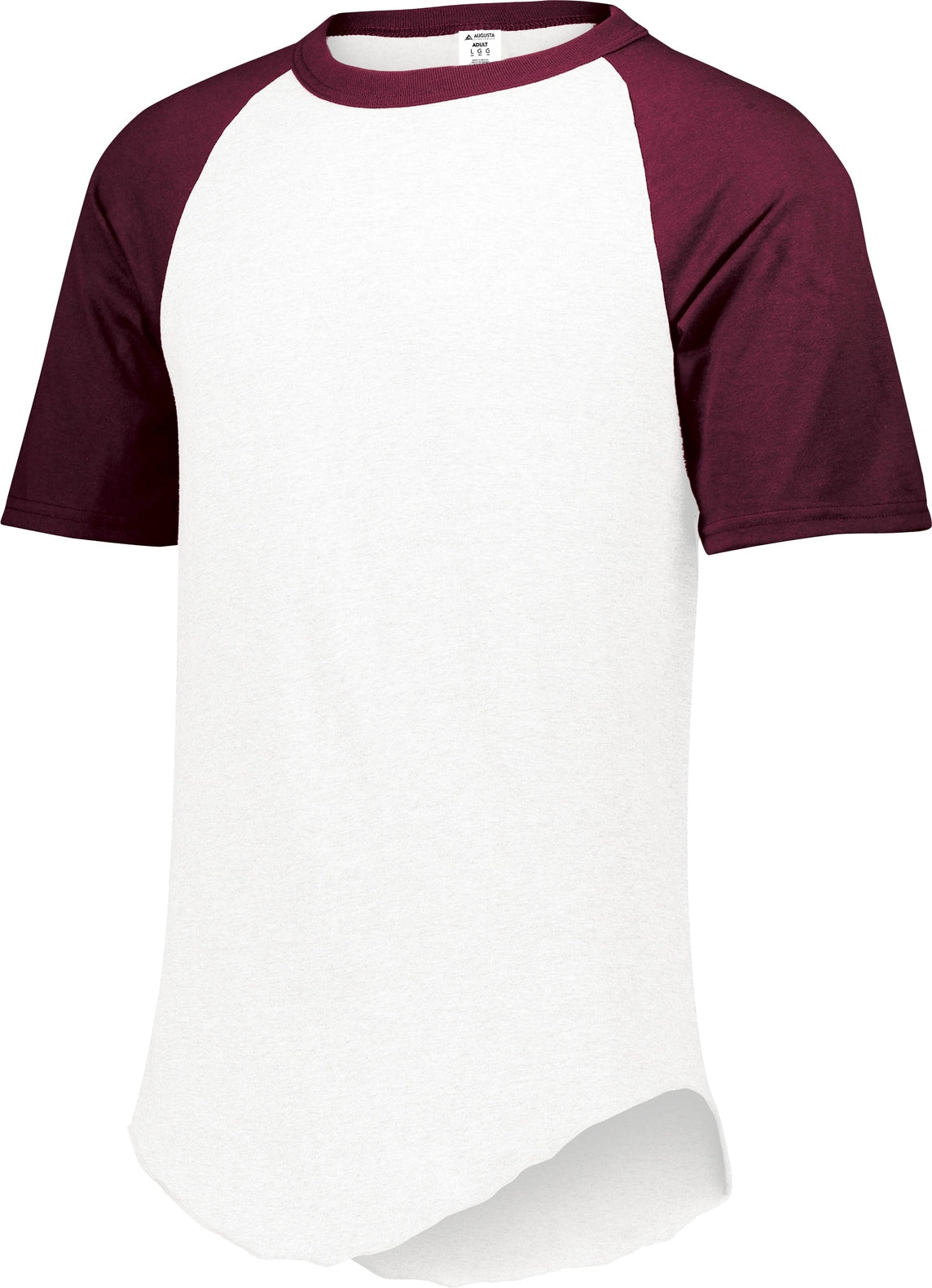WHITE/MAROON SHORT SLEEVE BASEBALL JERSEY