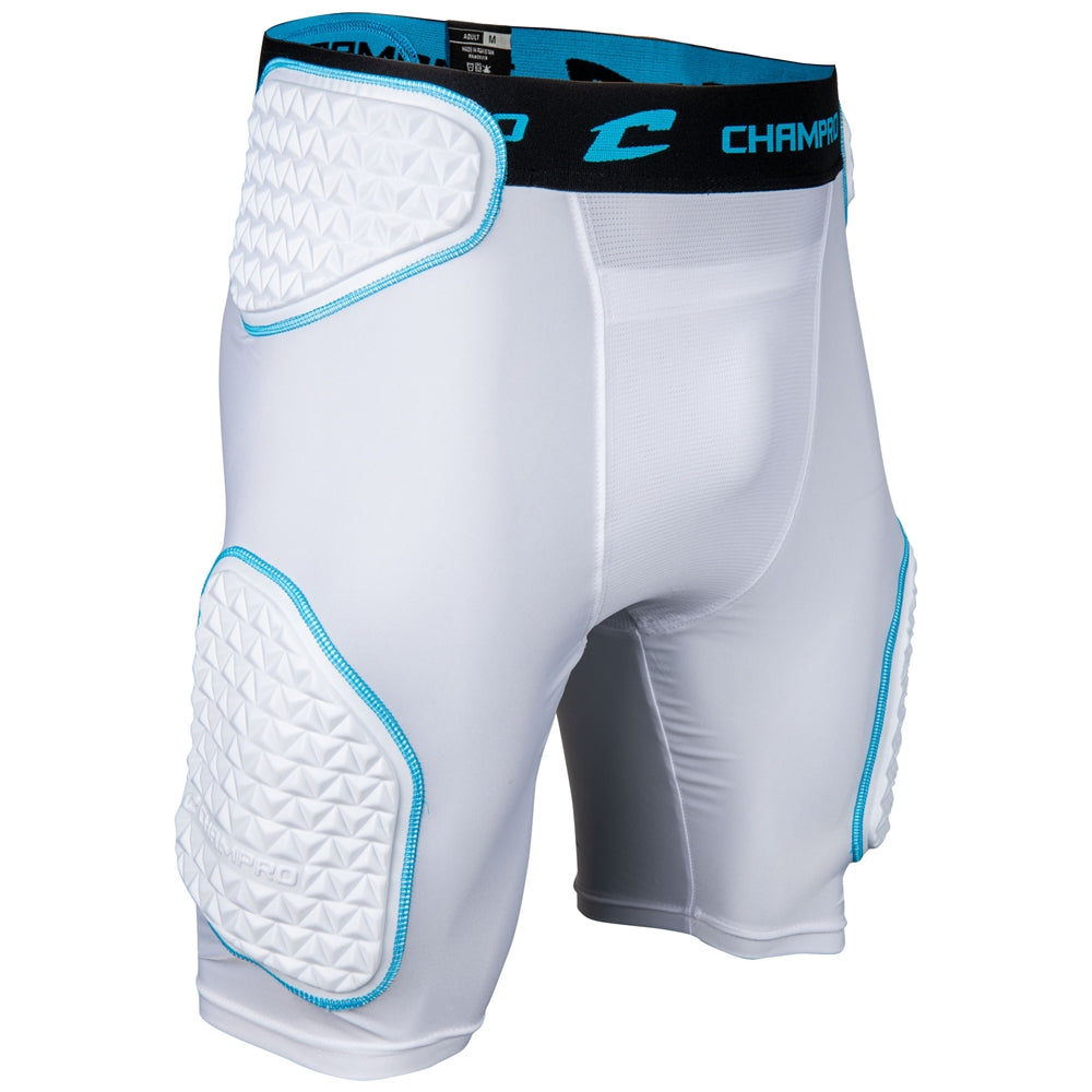WHITE,OPTIC BLUE Bull Rush 5-Pad Girdle