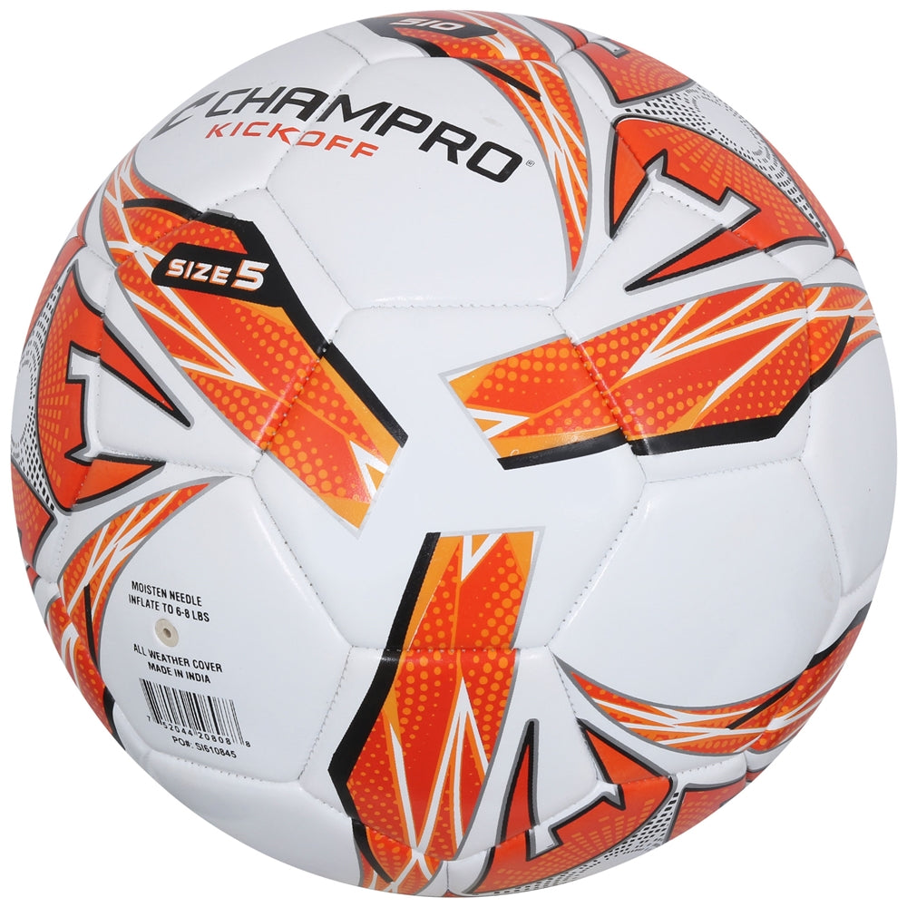 WHITE,OPTIC ORANGE Kickoff Soccer Ball