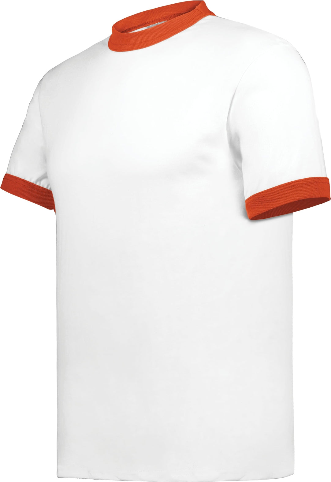 WHITE/ORANGE ADULT RINGER T-SHIRT