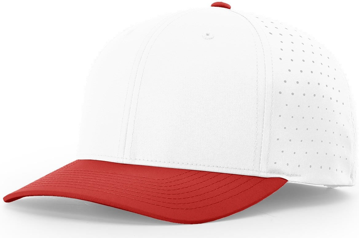 White/Red Laser Perf R-Flex Snapback  grouped
