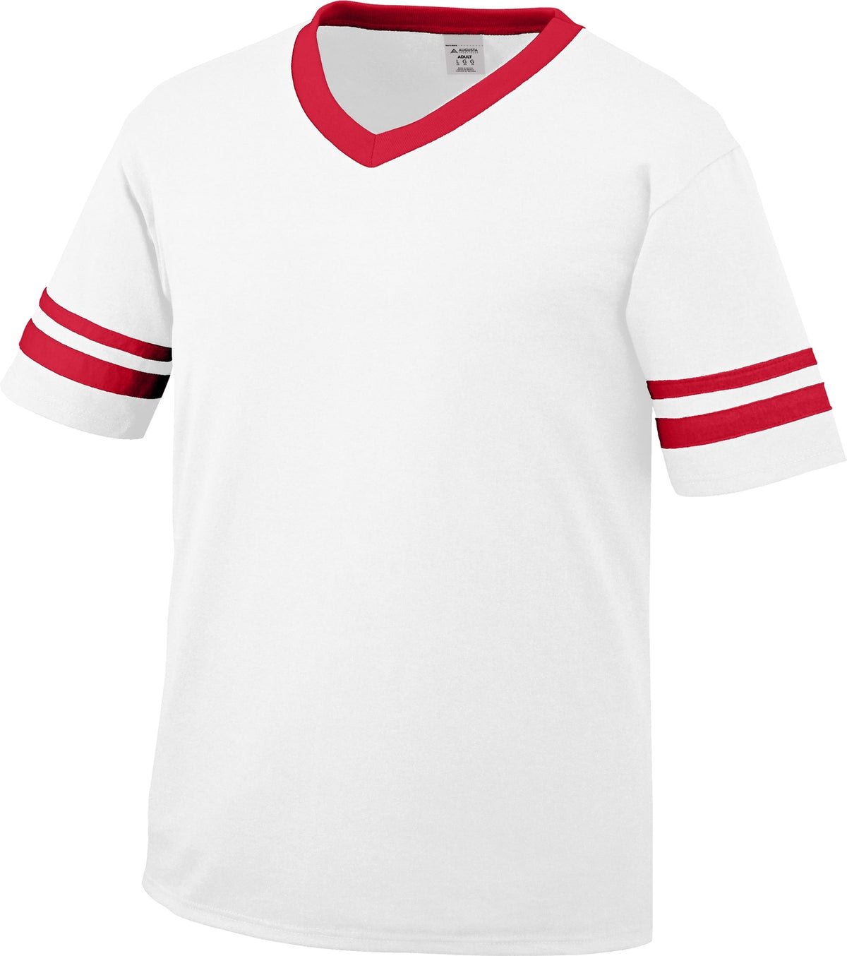 WHITE/RED YOUTH SLEEVE STRIPE JERSEY