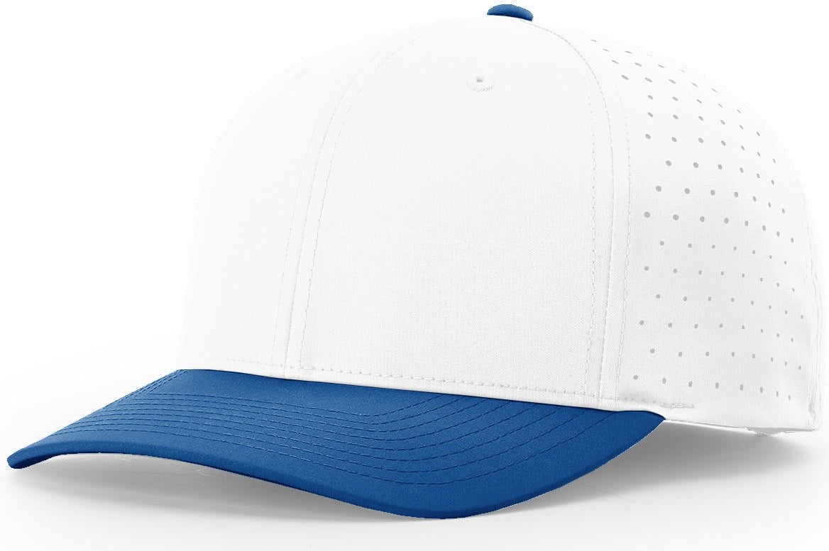 White/Royal Laser Perf R-Flex Snapback  grouped
