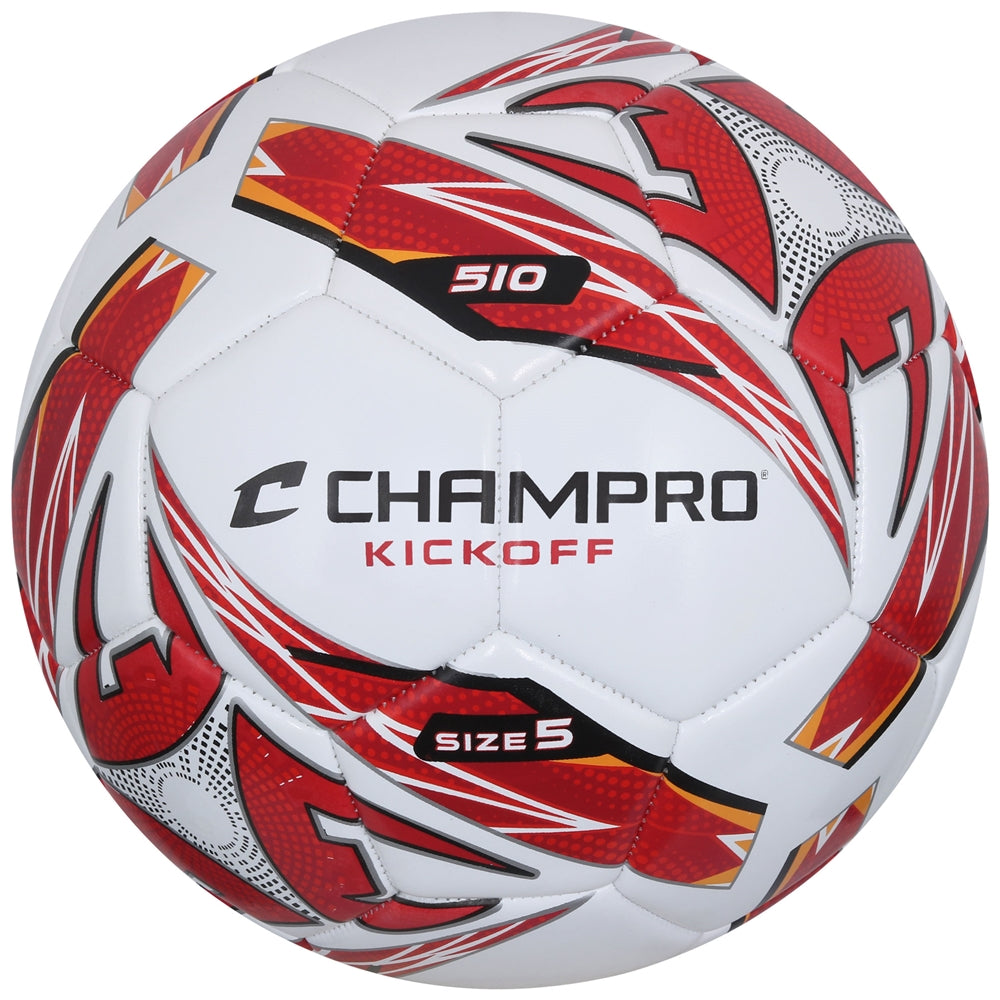 WHITE,SCARLET Kickoff Soccer Ball