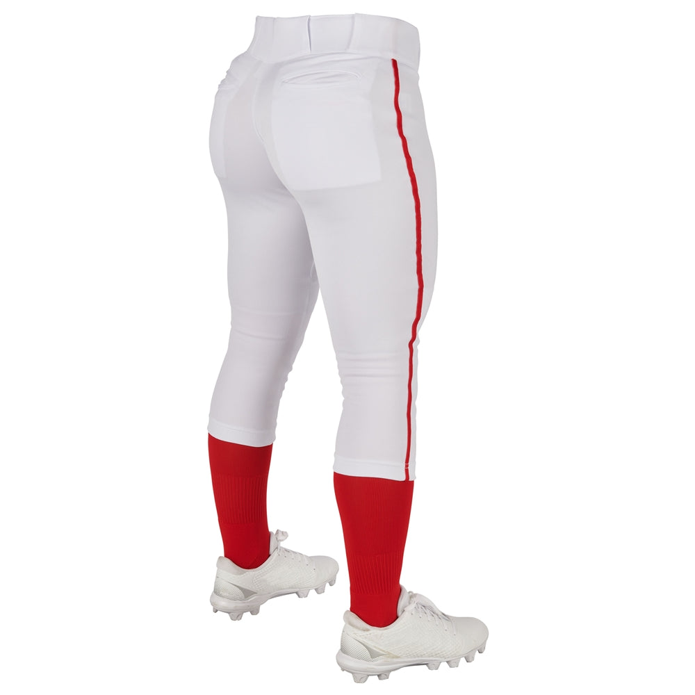 WHITE,SCARLET Tournament Women's Traditional Low Rise Pant W/Braid