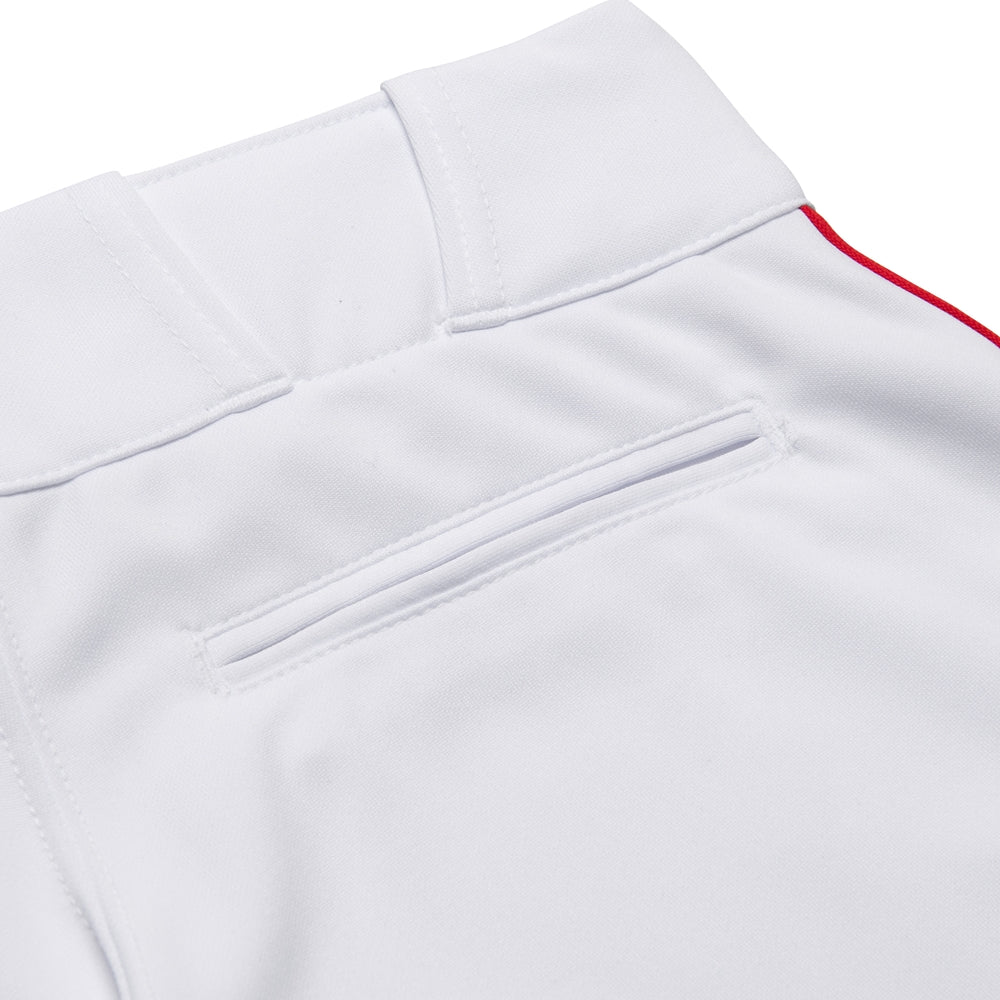 WHITE,SCARLET Tournament Women's Traditional Low Rise Pant W/Braid