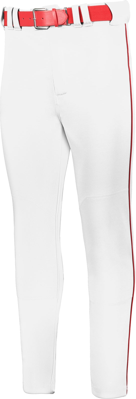 WHITE/TRUE RED BASELINE TAPERED PIPED BB PANT
