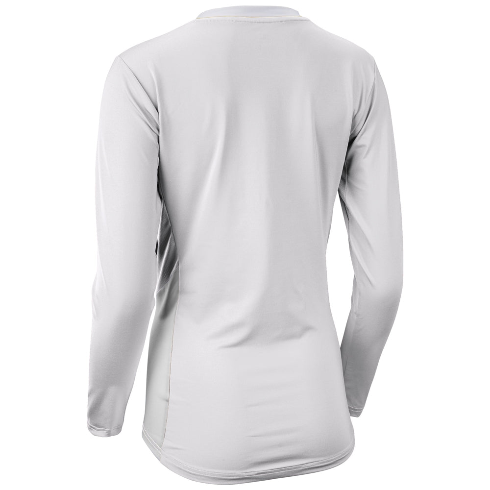 WHITE,WHITE Rally Long Sleeve Volleyball Jersey