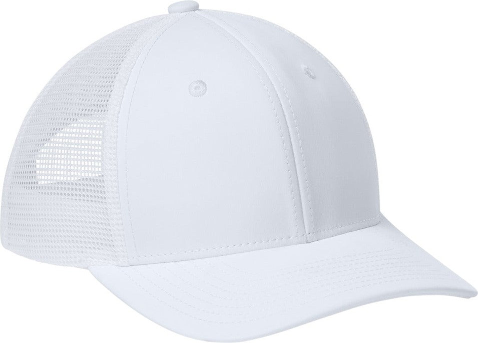 Wht/Wht Sport-Tek Club Trucker Cap STC46
