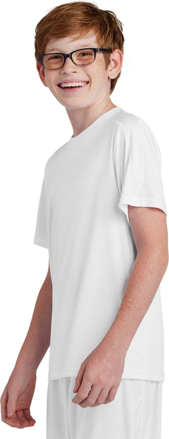 Wht/Wht Sport-Tek Youth Competitor United Crew YST100