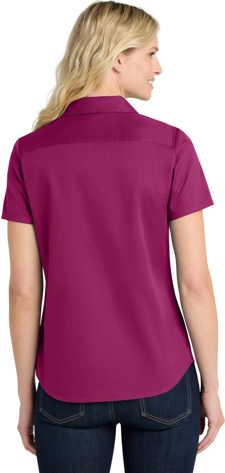 WildBerry Port Authority Women's Short Sleeve SuperPro React Twill Shirt. LW809