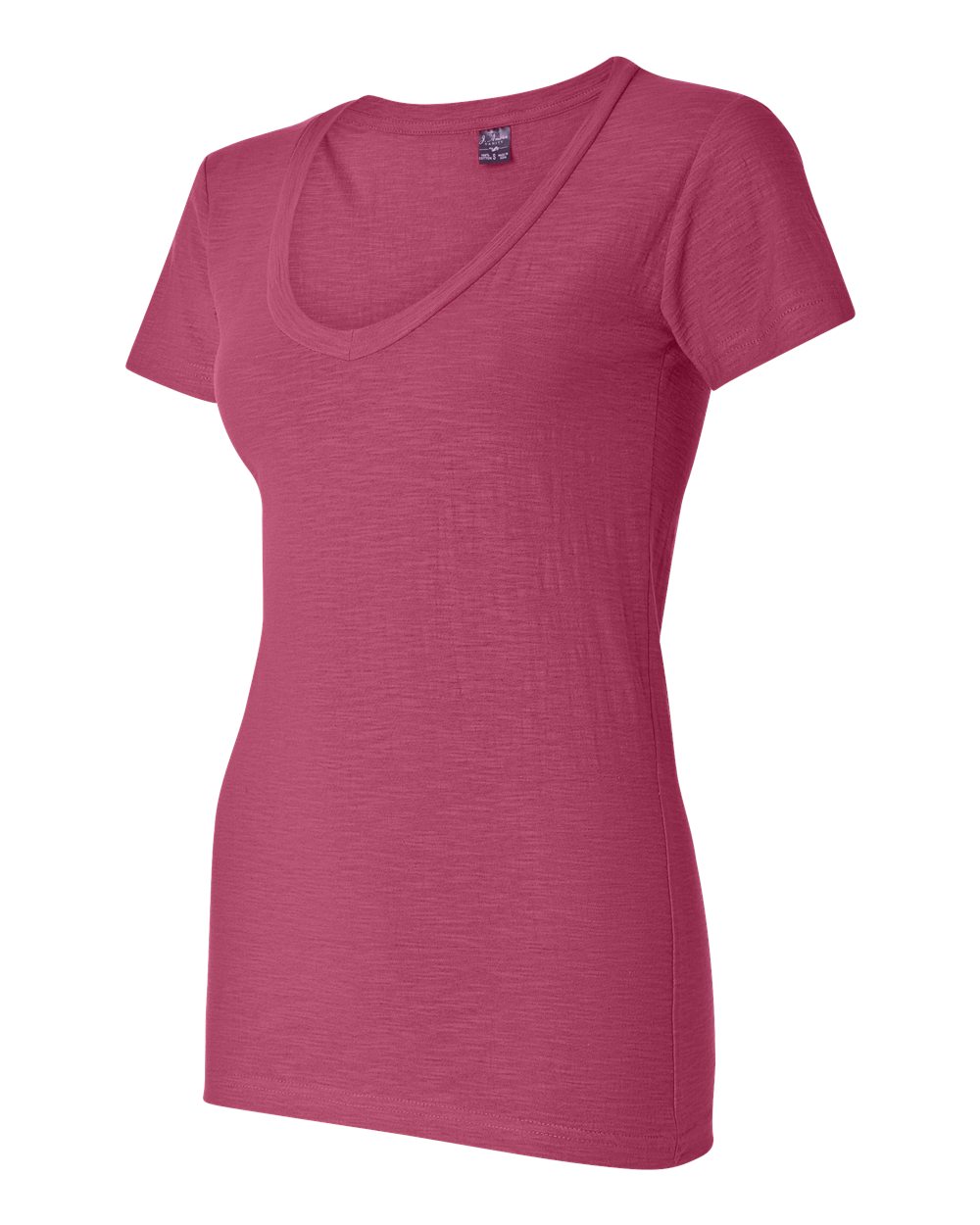 Wildberry Women&#39;s V-Neck Slub T-Shirt - 8169
