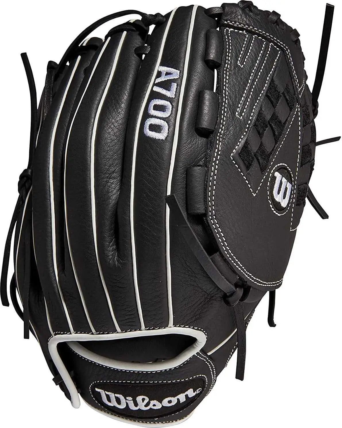 Wilson 2022 A700 12.50’’ Fastpitch Outfield Glove - Black White