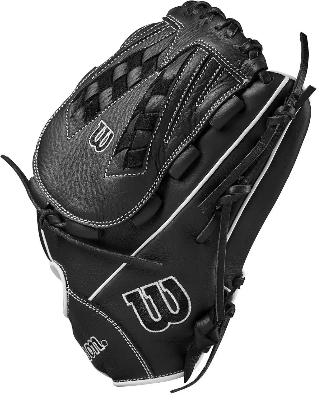 Wilson 2024 A700 12.50’’ Fastpitch Outfield Glove - Black White - Right Throw