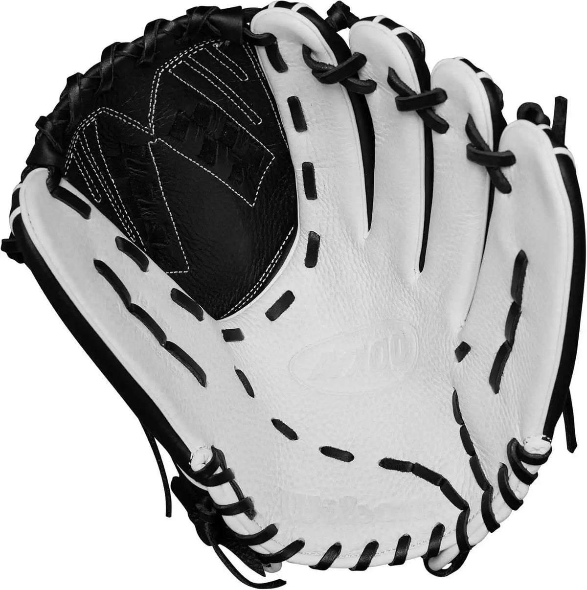 Wilson 2024 A700 12.50’’ Fastpitch Outfield Glove - Black White - Right Throw