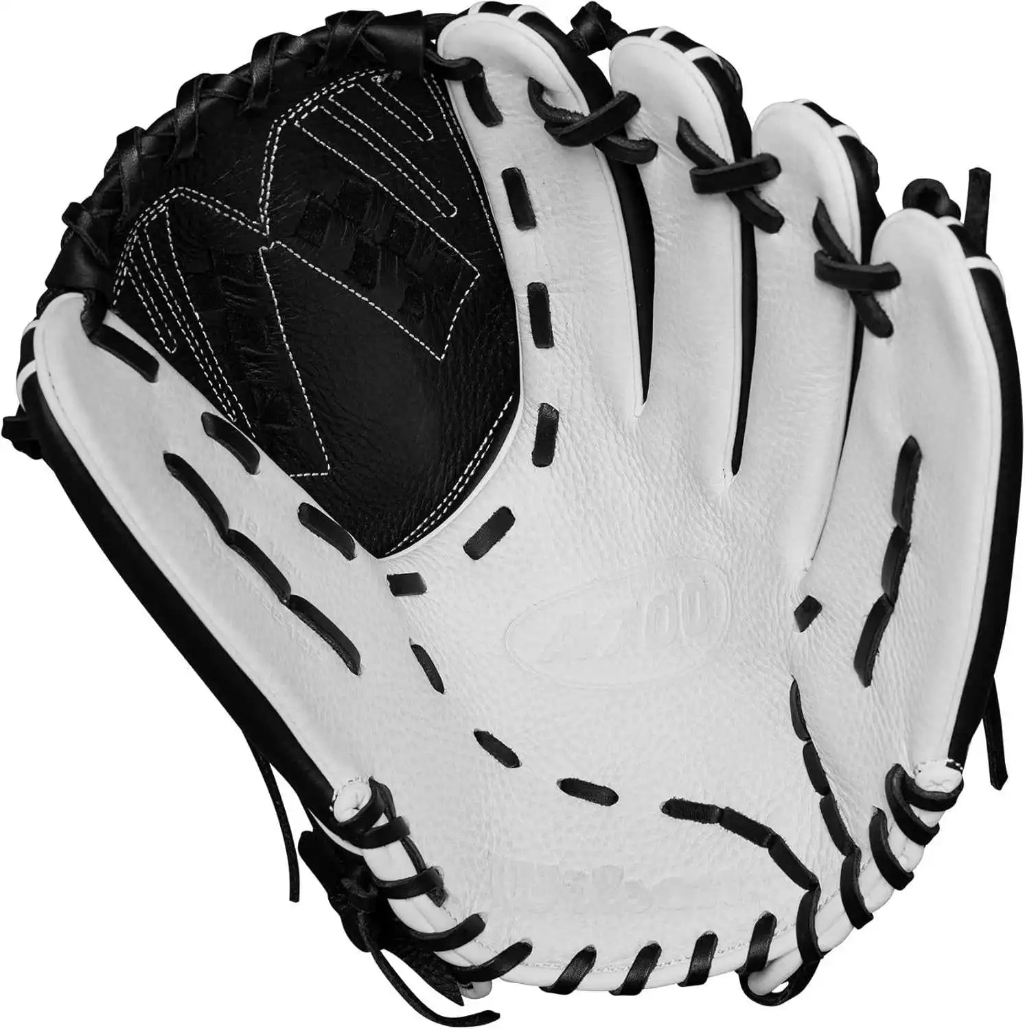 Wilson 2024 A700 12.50’’ Fastpitch Outfield Glove - Black White - Right Throw